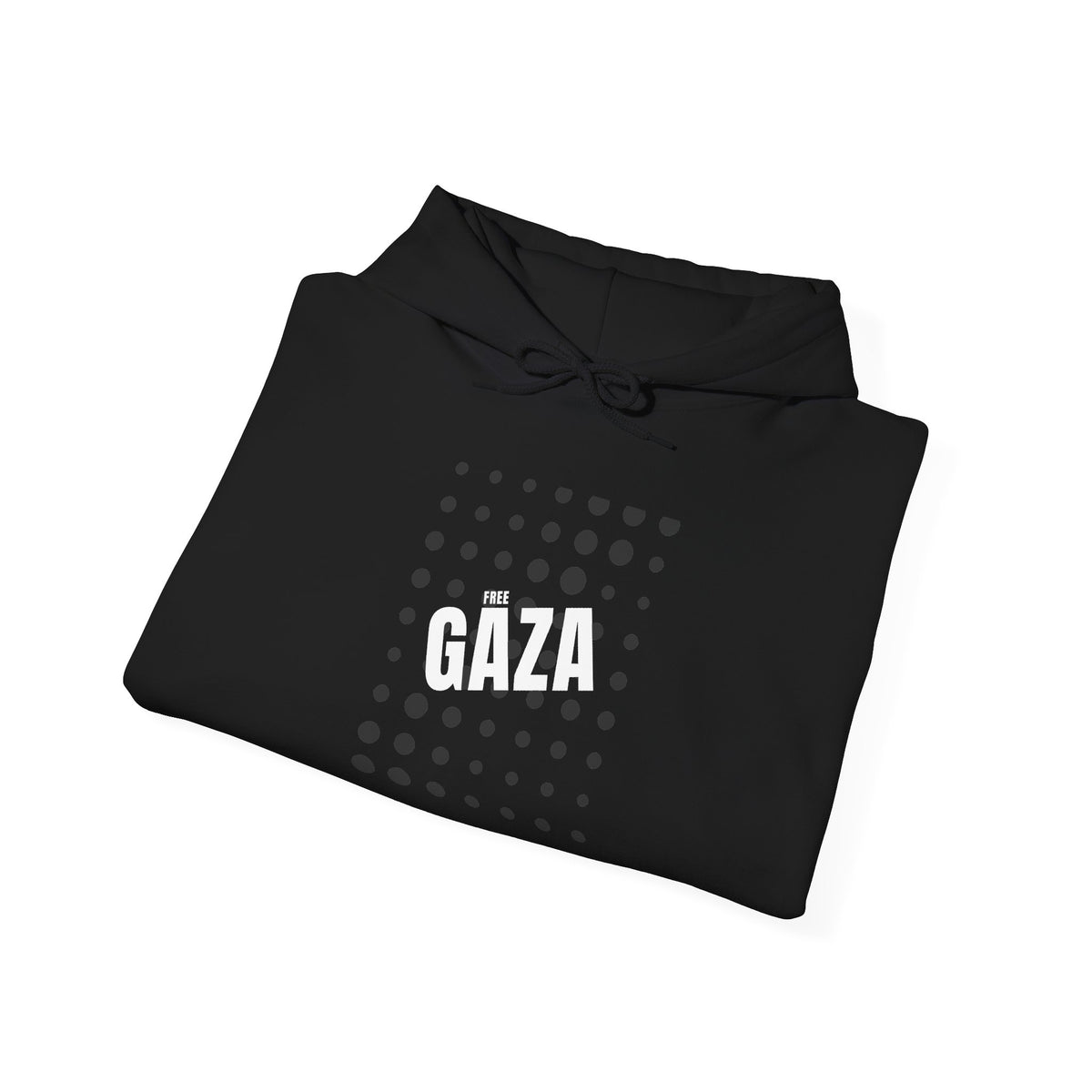 Gaza Solidarity Hoodie — Minimal Dot Grid Protest Sweatshirt