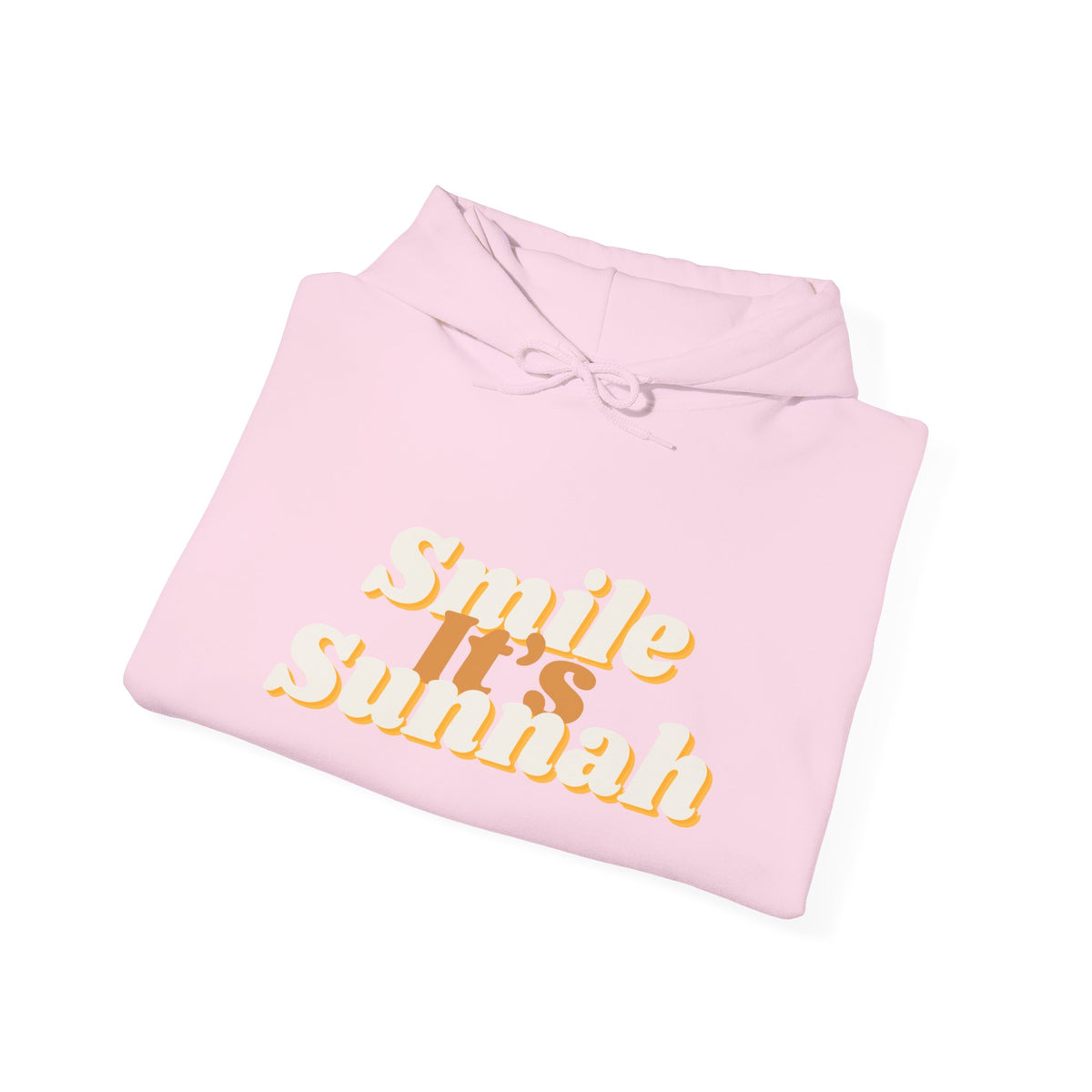Smile It's Sunnah Hoodie — Retro Yellow Script Hoodie