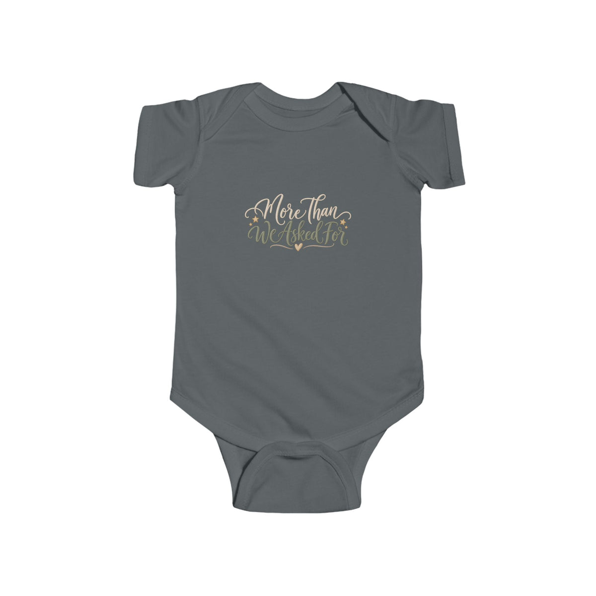 Infant Bodysuit - "More Than We Asked For" Floral Newborn Onesie