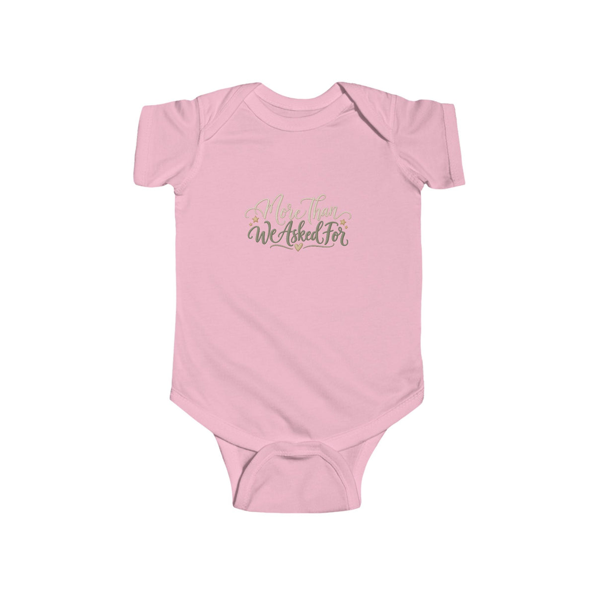 Infant Bodysuit - "More Than We Asked For" Floral Newborn Onesie