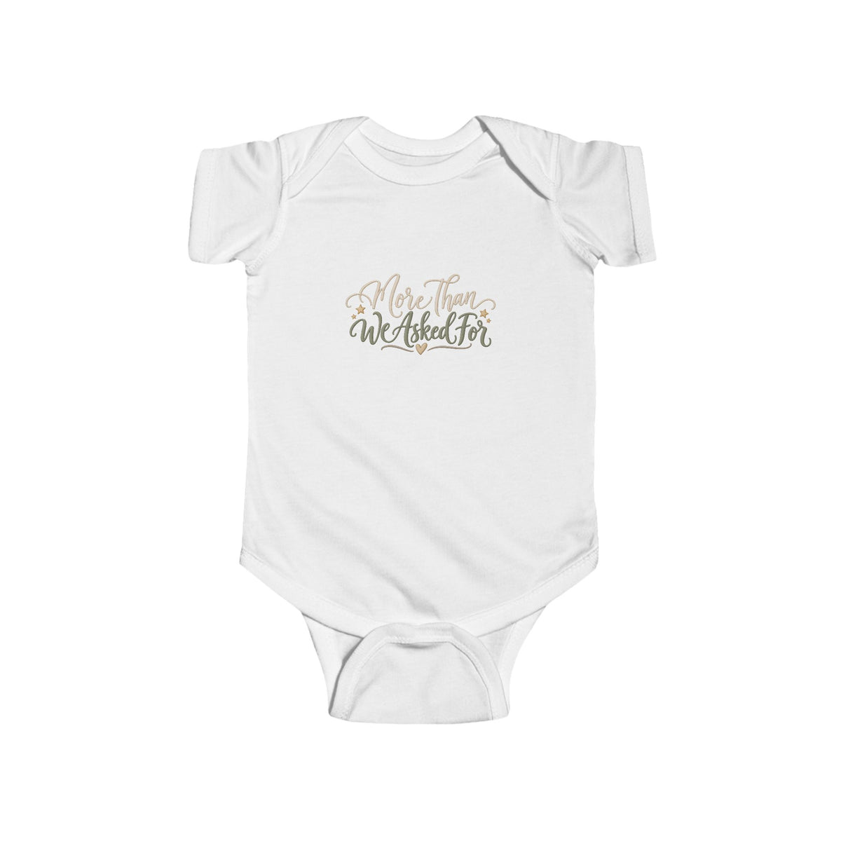 Infant Bodysuit - "More Than We Asked For" Floral Newborn Onesie