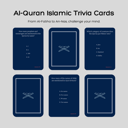 Islamic Trivia - Al-Qu'ran Trivia Cards