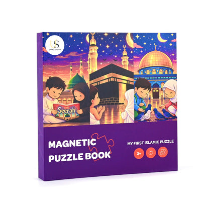 My First Islamic Puzzle Book – Magnetic Puzzle Book for Muslim Kids | Makkah, Madinah & Al-Aqsa | Islamic Educational Toy Ages 3+
